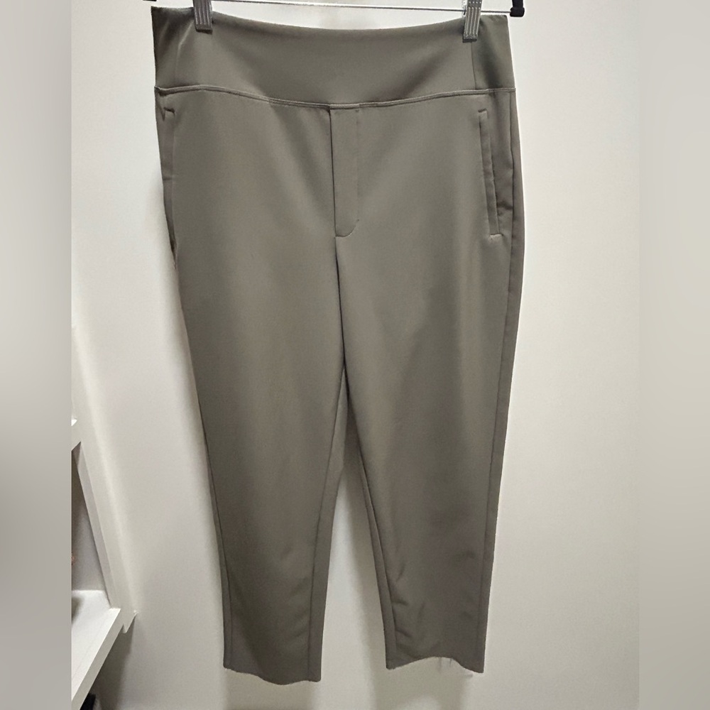 EUC Athleta Endless High Rise Gray-Beige Ankle Pants (12)